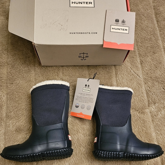 NEW box Hunter kids Original Sherpa Boots size 7 girls - Picture 7 of 12